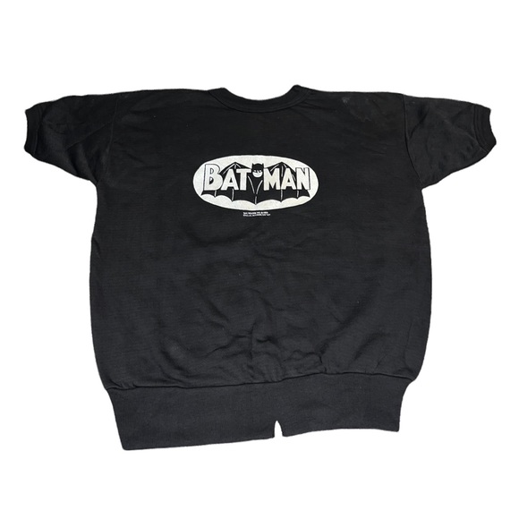True Vintage 1966 Batman DC Comics Black Sweater Sweatshirt *DRY ROT* - Picture 1 of 4